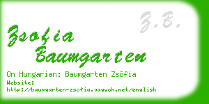 zsofia baumgarten business card